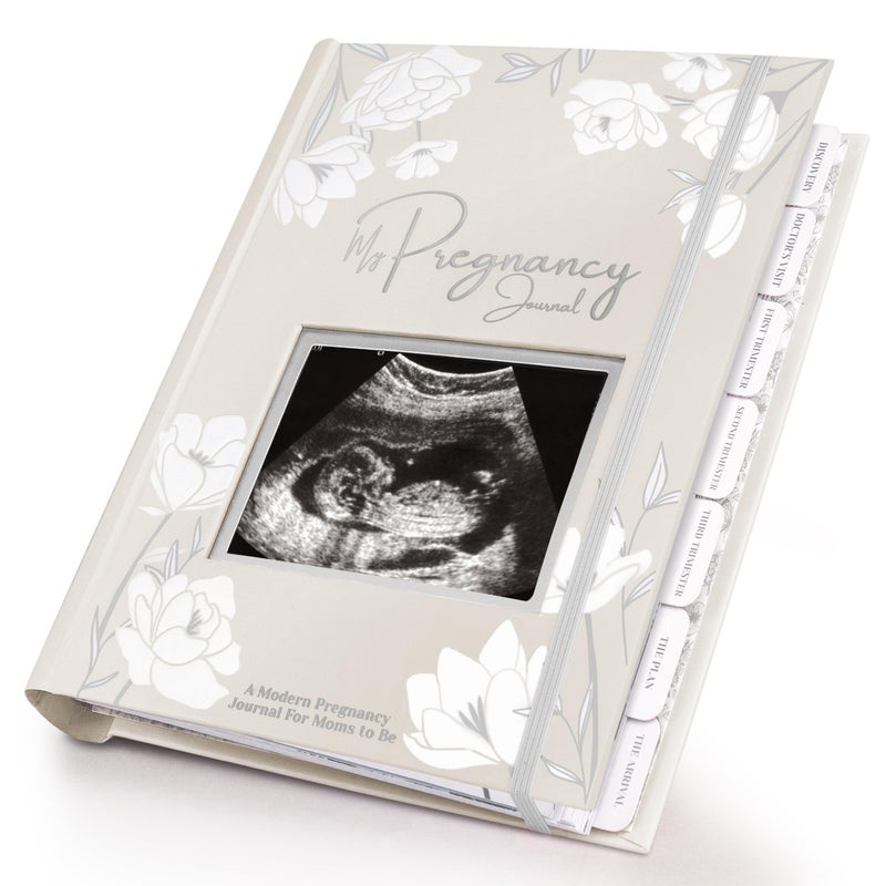 KeaBabies Pregnancy Journal, Pregnancy Announcements - 80 Pages Hard Cover Baby Books For Mom To Be Gift, Baby Memory Book Keepsake, Gender Reveal Gifts For New Moms, Shower & Registry (Clay) - Image 1